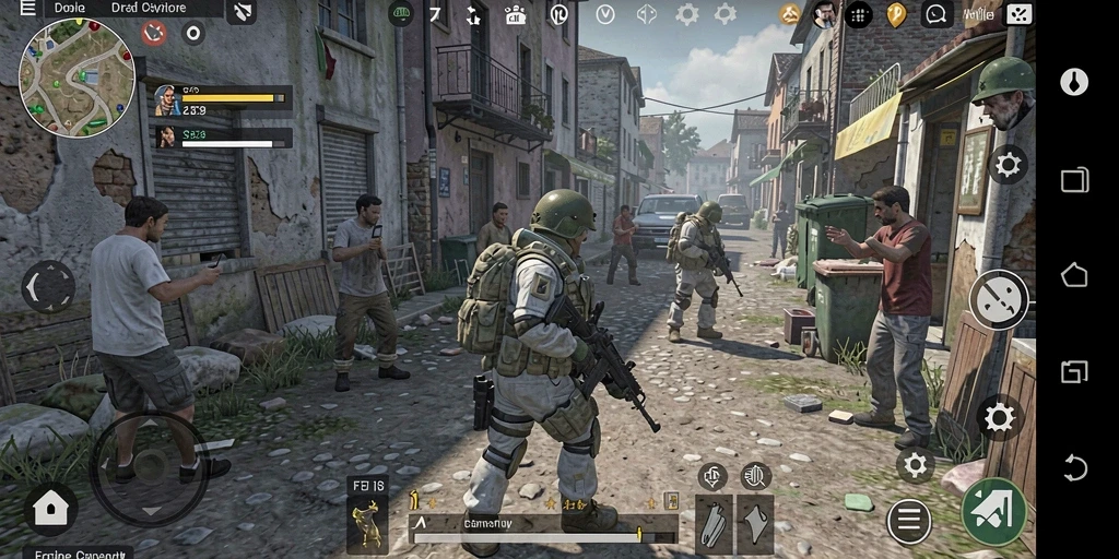 Misi multiplayer dengan teman-teman.