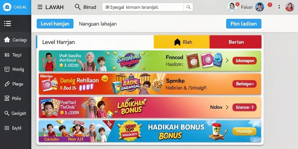 Tantangan seru di setiap level yang baru.